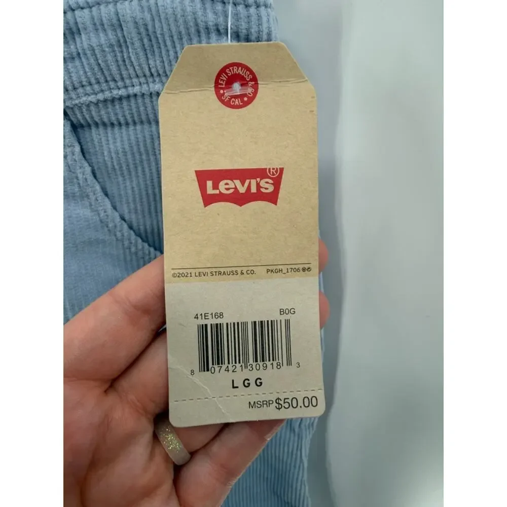 Levi's Girls Corduroy Jumper - Light Blue - Large - New with tags